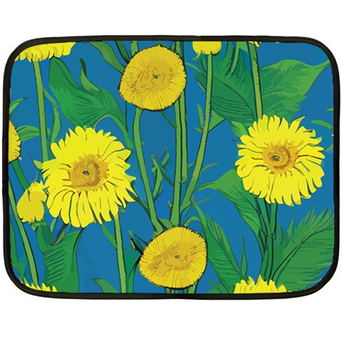 Sunflower One Side Fleece Blanket (Mini)