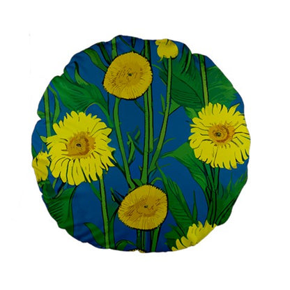 Sunflower Standard 15" Premium Round Cushion