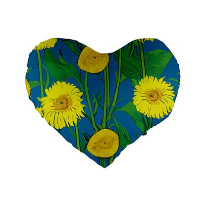 Sunflower Standard 16" Premium Heart Shape Cushion