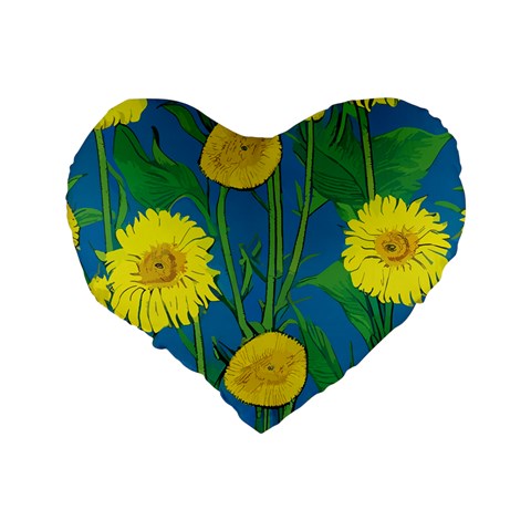 Sunflower Standard 16" Premium Heart Shape Cushion