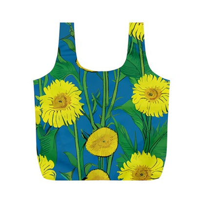 Sunflower Full Print Recycle Bag (M)