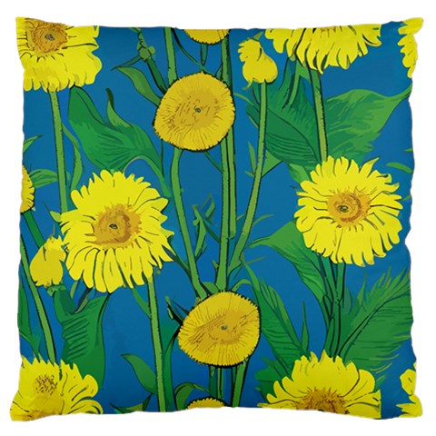 Sunflower Standard Premium Plush Fleece Cushion Case (One Side)