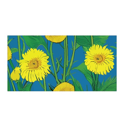 Sunflower Satin Wrap 35" x 70"