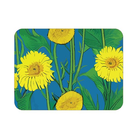 Sunflower One Side Premium Plush Fleece Blanket (Mini)