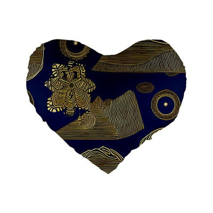 African | Ethnic Standard 16" Premium Heart Shape Cushion