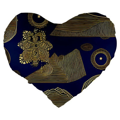 African | Ethnic Large 19" Premium Heart Shape Cushion