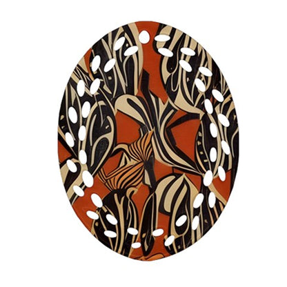 African - Ethnic Oval Filigree Ornament (Two Sides)