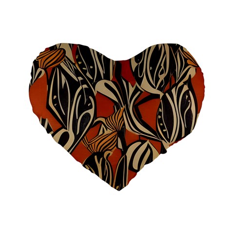African - Ethnic Standard 16" Premium Heart Shape Cushion One Size