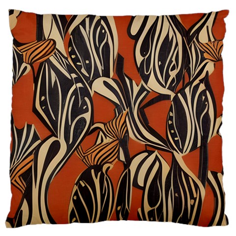 African - Ethnic Large Premium Plush Fleece Cushion Case (Two Sides)