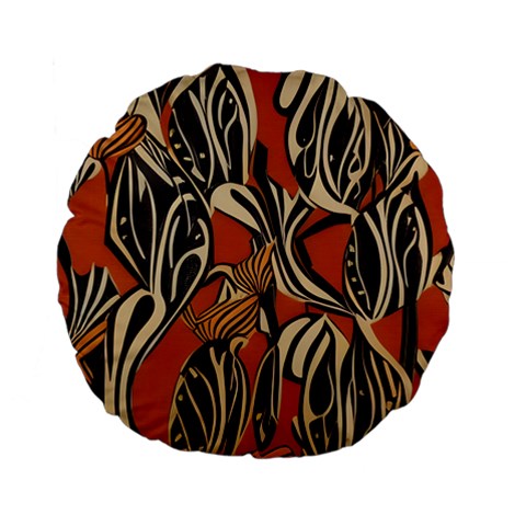 African - Ethnic Standard 15" Premium Flano Round Cushion
