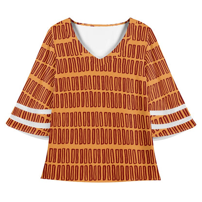 African Women Puff Sleeve Blouse