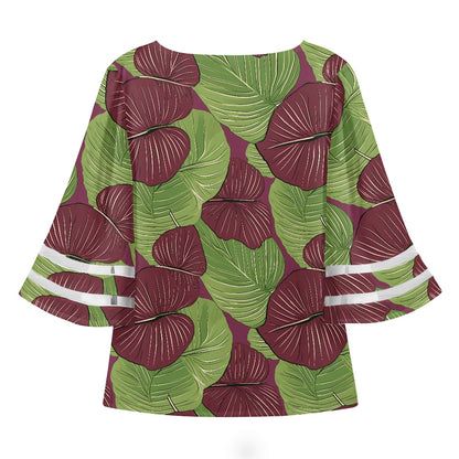 Kalo on Maroon Women Puff Sleeve Blouse