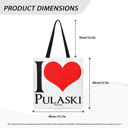 White "I Heart Pulaski" Shopping bag  ( Double-sided Print )