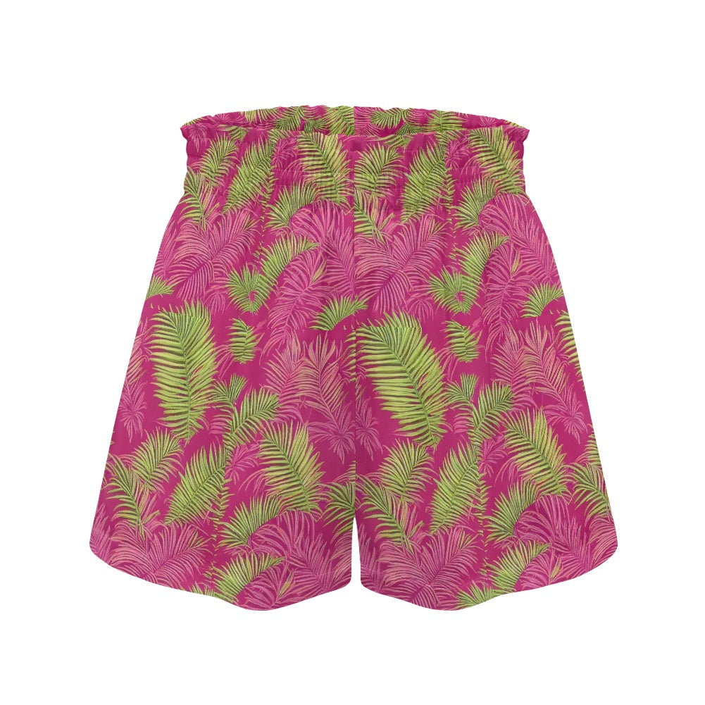 Sago Palms High waist loose shorts white