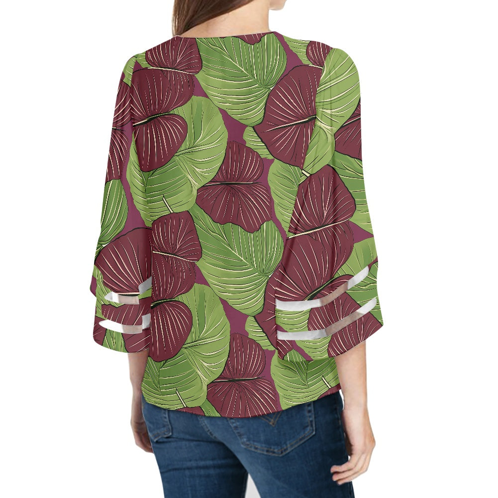 Kalo on Maroon Women Puff Sleeve Blouse