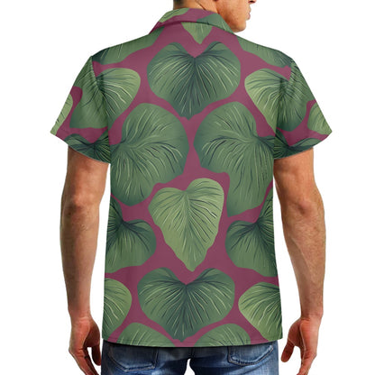 Kalo on Maroon Hawaiian Shirt: A Blend of Tradition and Style