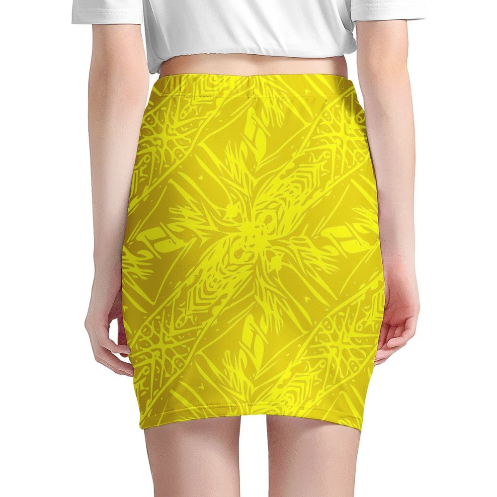 Yellow Fern Women’s Mini Skirt