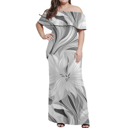 Women's Off The Shoulder short sleeve dress white