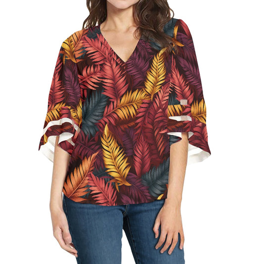 Women Puff Sleeve Blouse white