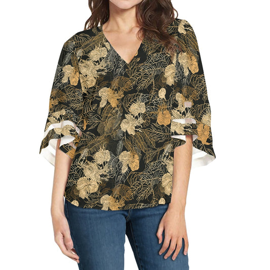 Women Puff Sleeve Blouse white