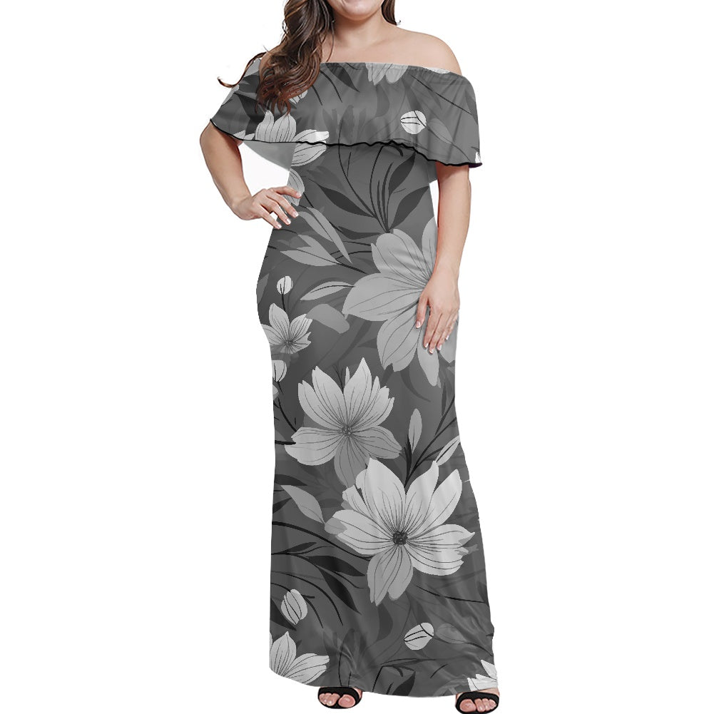 Women's Off The Shoulder short sleeve dress white