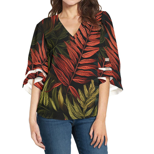 Women Puff Sleeve Blouse white