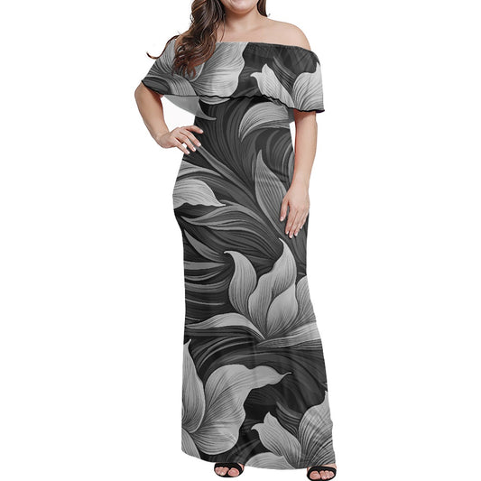 Women's Off The Shoulder short sleeve dress white