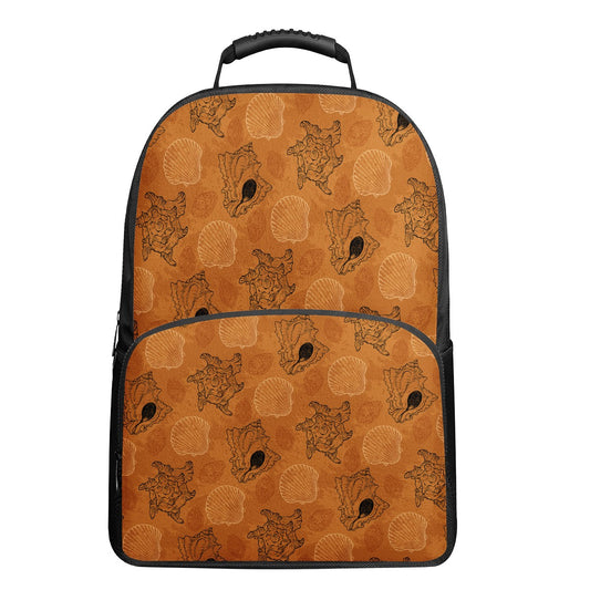 SeaShell Ocean in Orange 17 Inch Felt Backpack