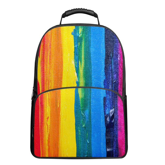 Rainbow Painting 17 Inch Felt Backpack