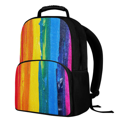 Rainbow Painting 17 Inch Felt Backpack