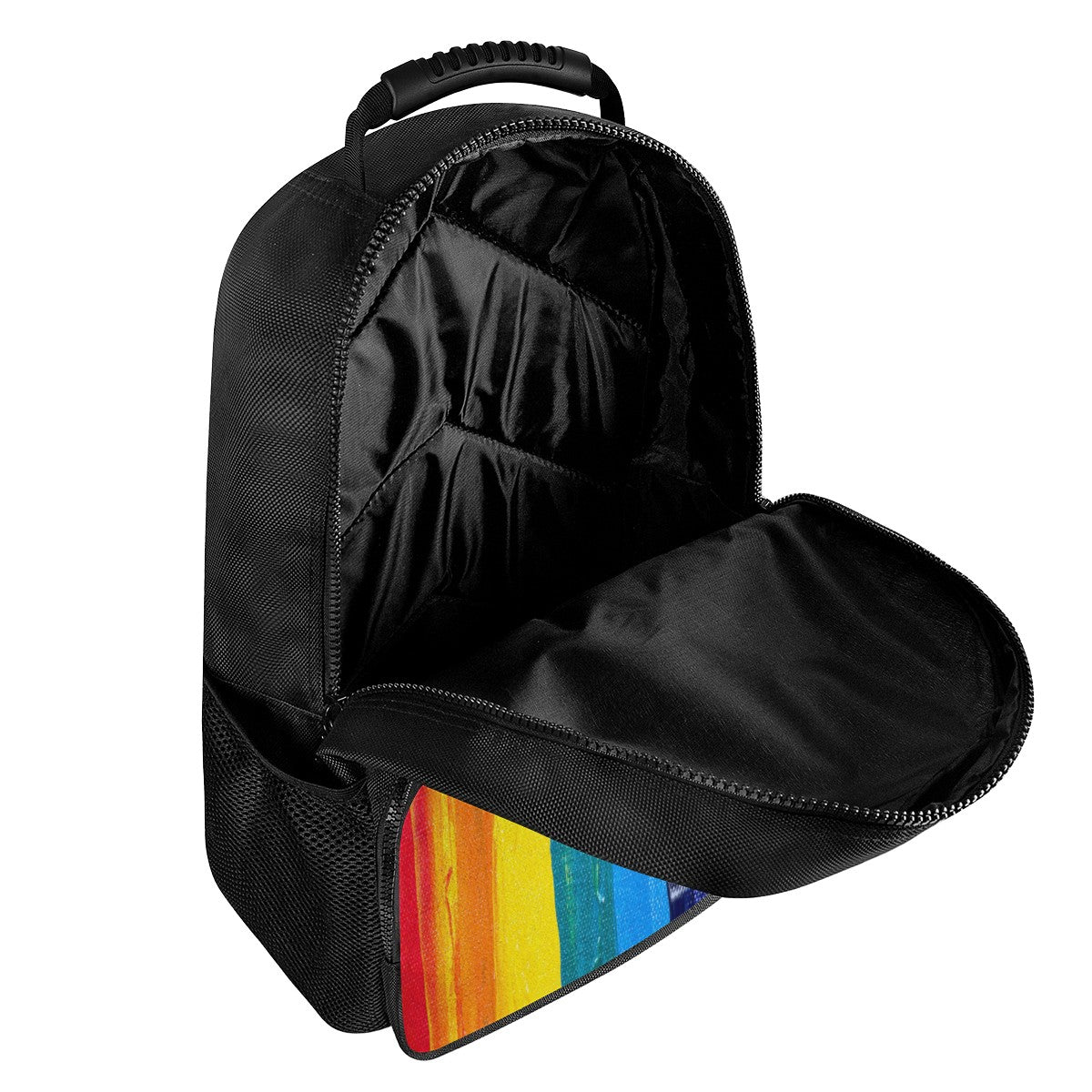 Rainbow Painting 17 Inch Felt Backpack