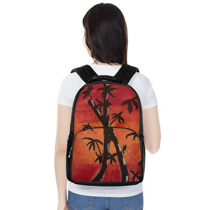 Bamboo at Sunset 17 Inch Felt Backpack