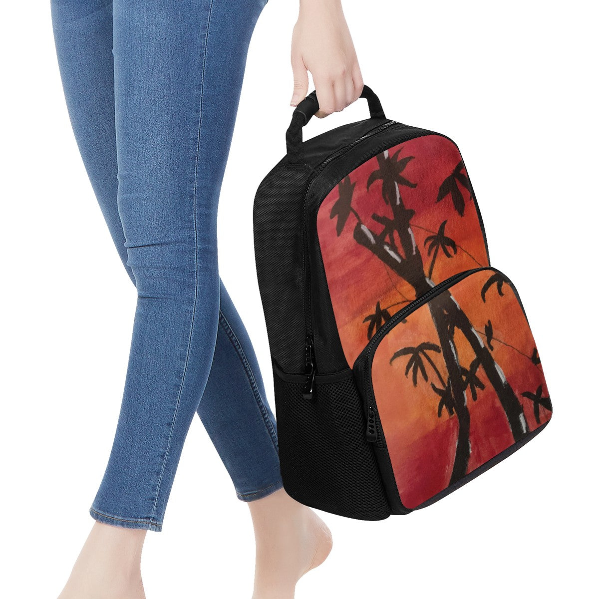 Bamboo at Sunset 17 Inch Felt Backpack