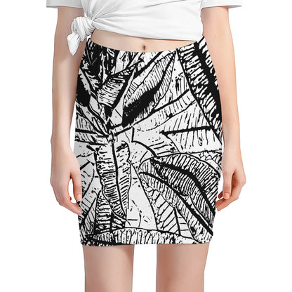 Black and White Croton Women’s Mini Skirt