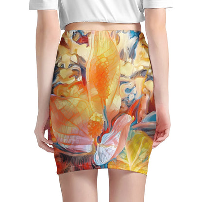 Golden Peace Lily Women’s Mini Skirt