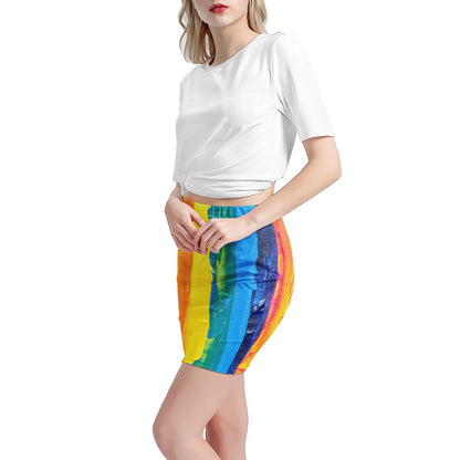 Rainbow Painting Women’s Mini Skirt