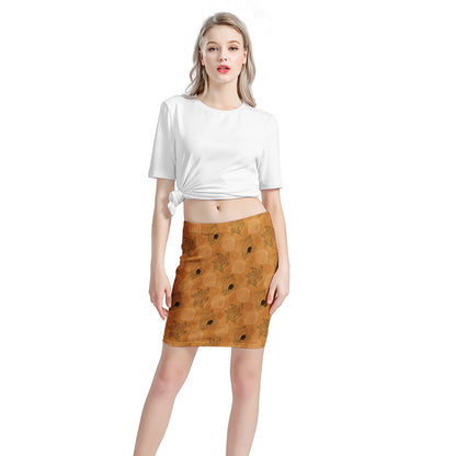 SeaShell Ocean in Orange Women’s Mini Skirt