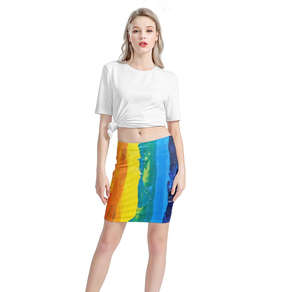 Rainbow Painting Women’s Mini Skirt