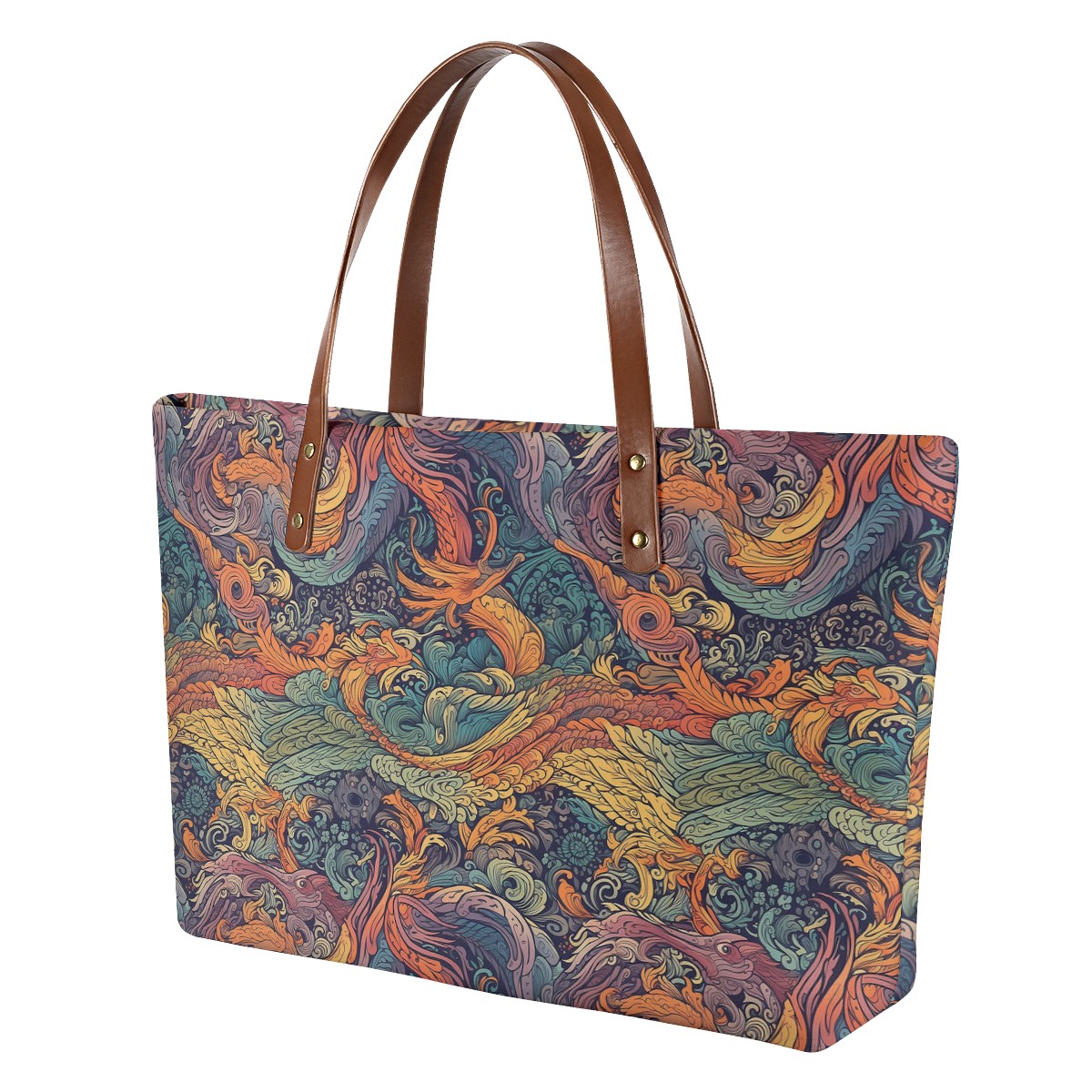 Majestic Dragon and Ethereal Phoenix Women's Tote Bag