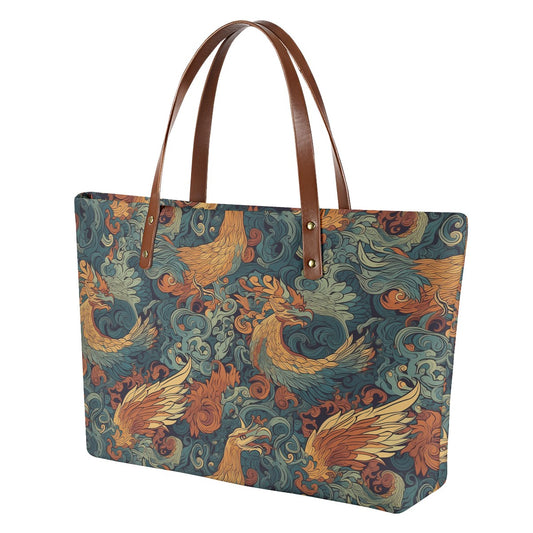 The Dragon and Phoenix are a harmonious duo, representing a balance of power and grace. Women's Tote Bag