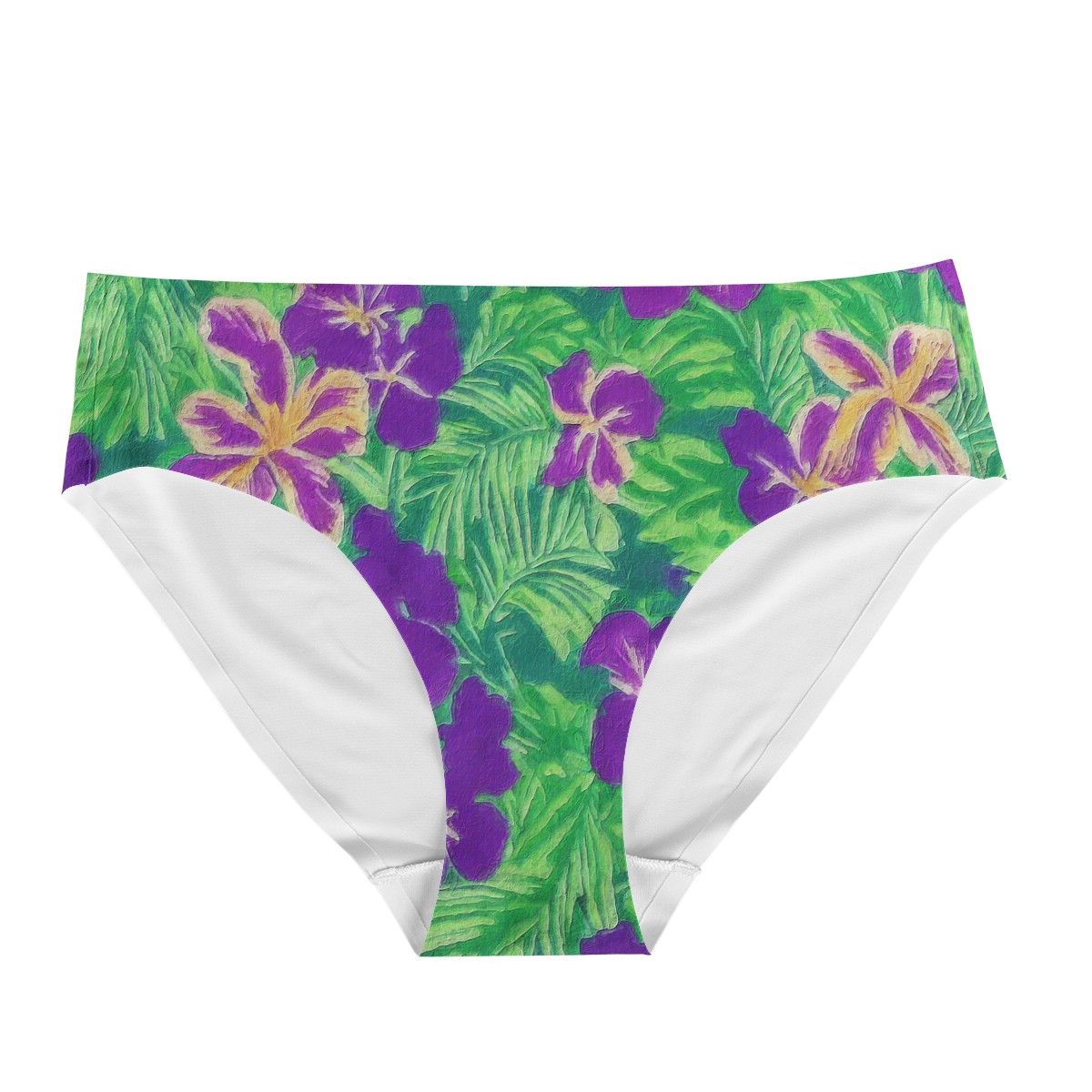 Blue Flag Iris on Green Women's Bikini Briefs - Luxtrini, LLC