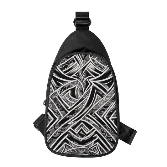 Black and White Polynesian Chest Bags