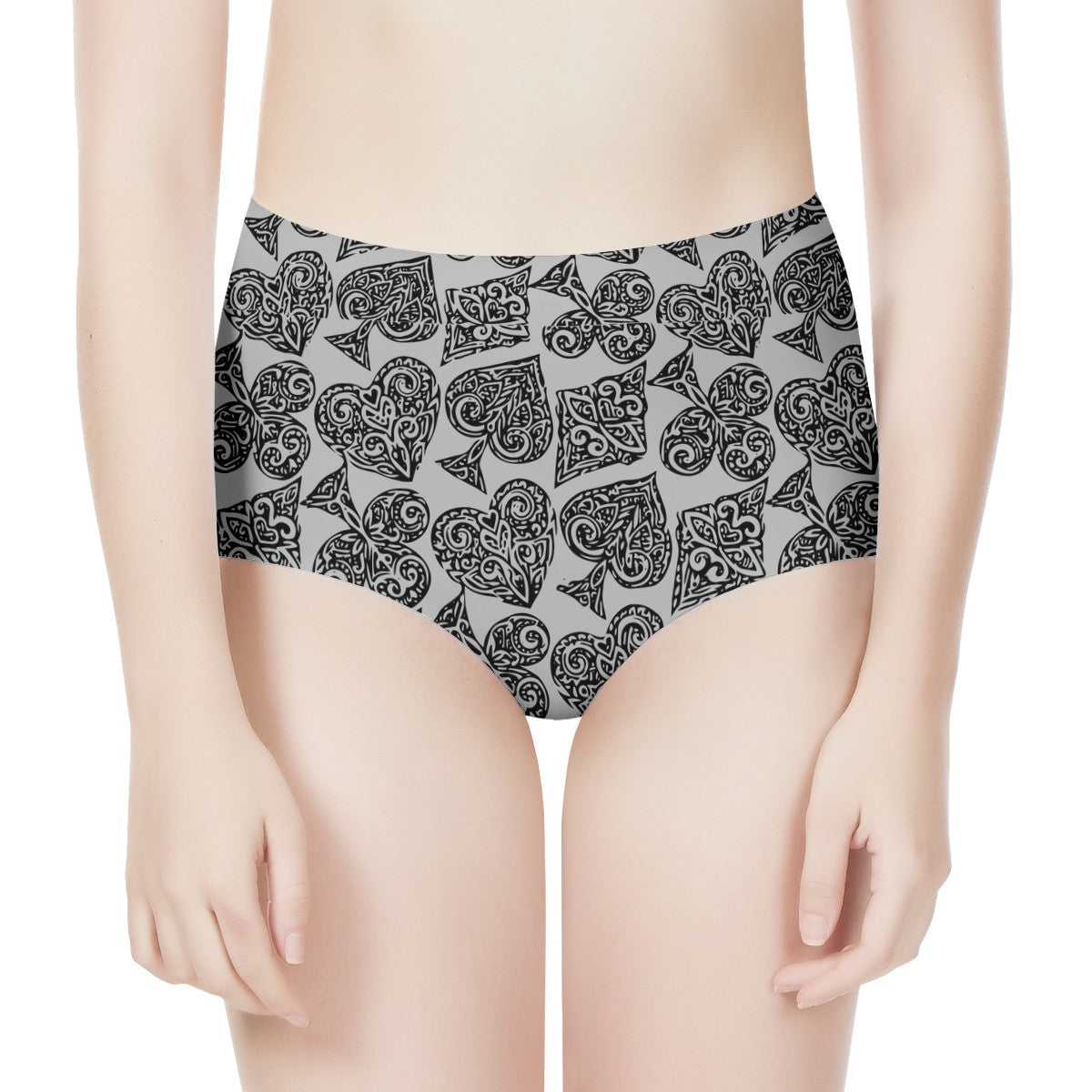 Poker Women's High Waisted Briefs - Luxtrini, LLC