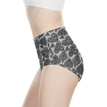 Poker Women's High Waisted Briefs - Luxtrini, LLC