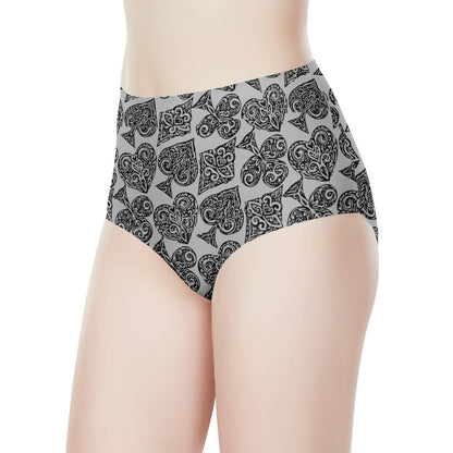 Poker Women's High Waisted Briefs - Luxtrini, LLC