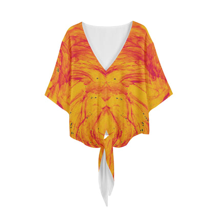 Pele's Fire Women V-neck Streamers Blouse