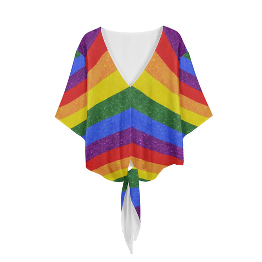 Rainbow Pride | Gay Pride | LGBTQ Pride | Women V-neck Streamers Blouse