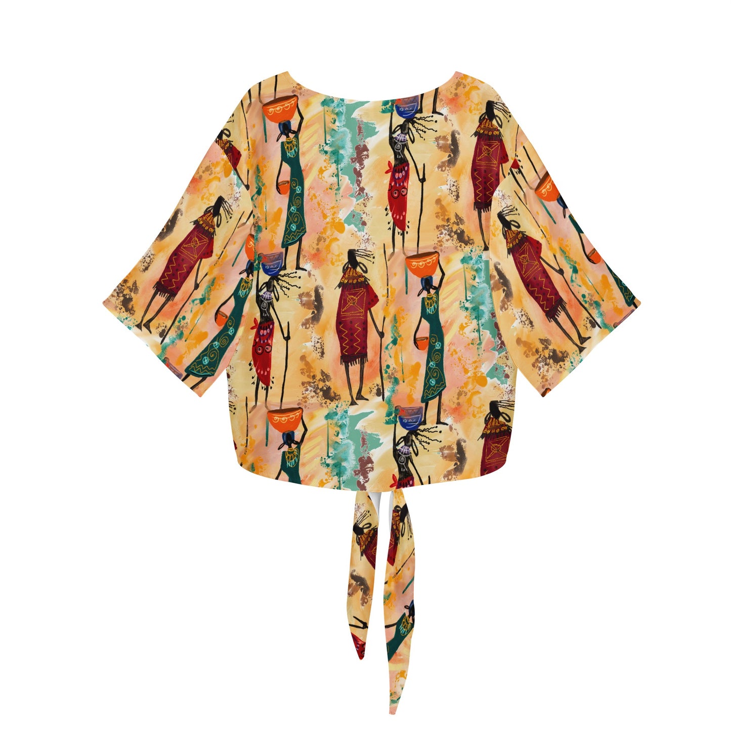 Tribal Women V-neck Streamers Blouse