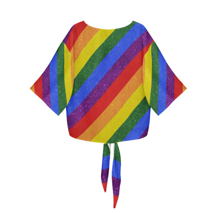 Rainbow Pride | Gay Pride | LGBTQ Pride | Women V-neck Streamers Blouse