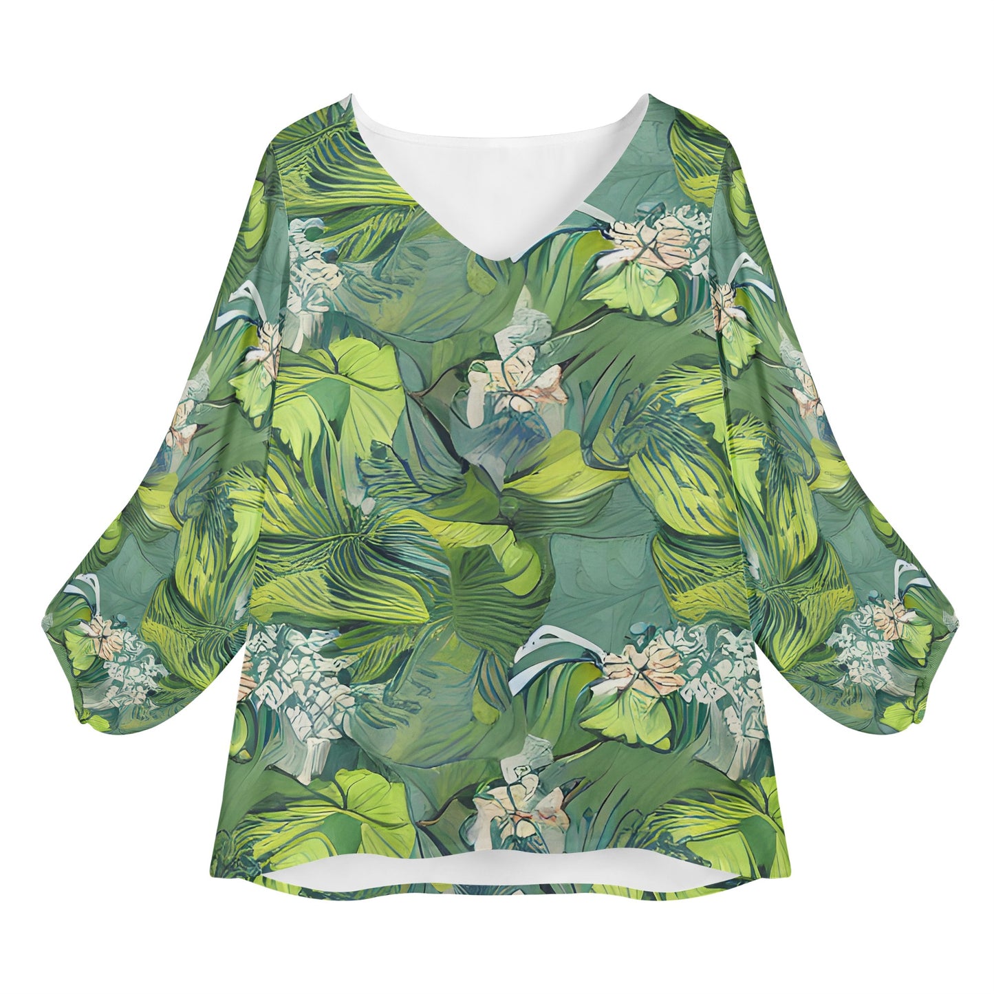 American Lotus Women Long Sleeve Puff Sleeve Blouse - Luxtrini, LLC